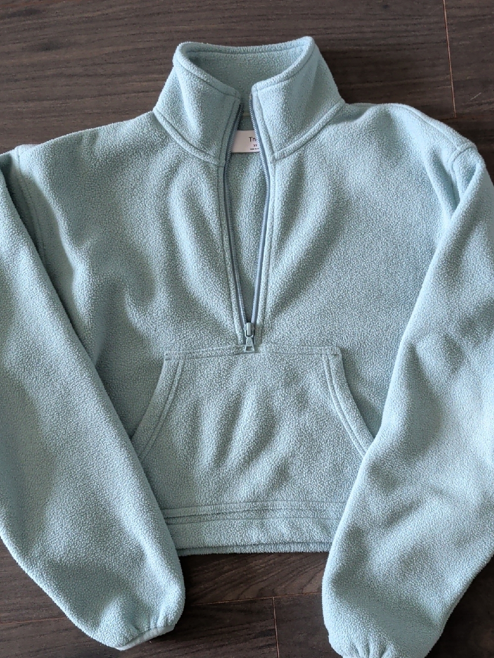 Aritzia Cropped Half-Zip Fleece Pullover